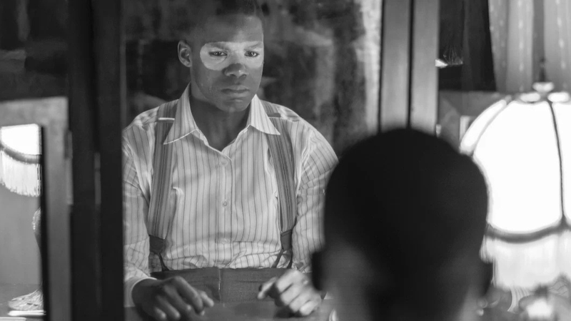 Jovan Adepo as Hooded Justice in Watchmen.