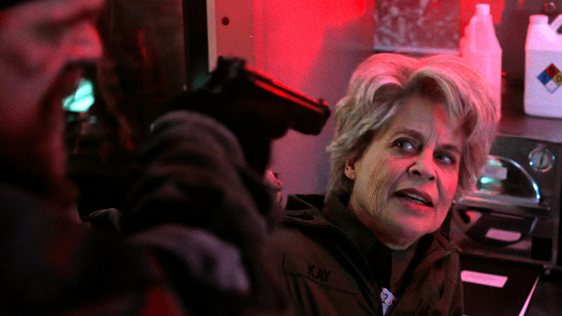 Linda Hamilton as Dr Kay in Stranger Things 5