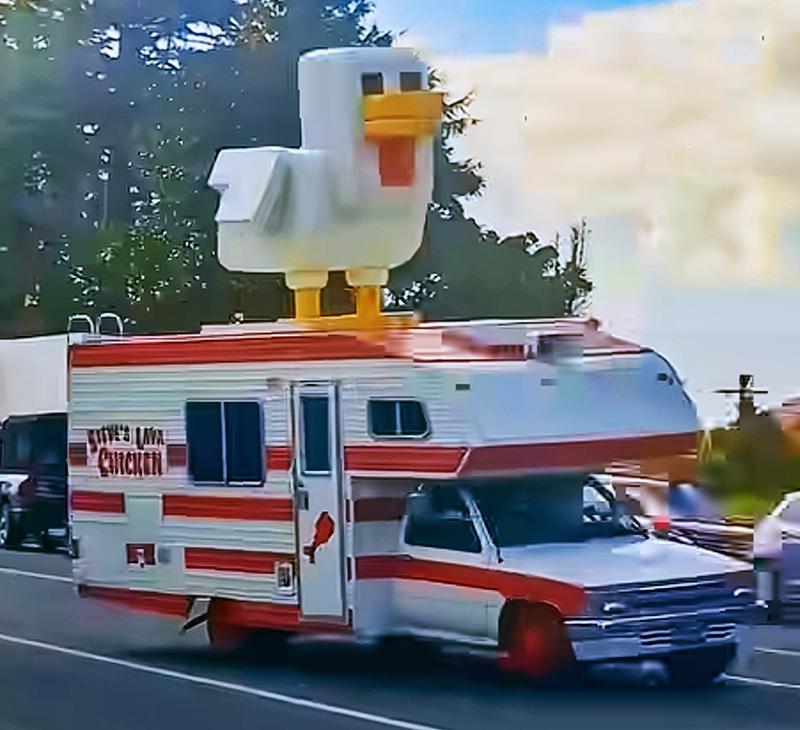 Steve's Lava Chicken Truck on A Minecraft Sequel set