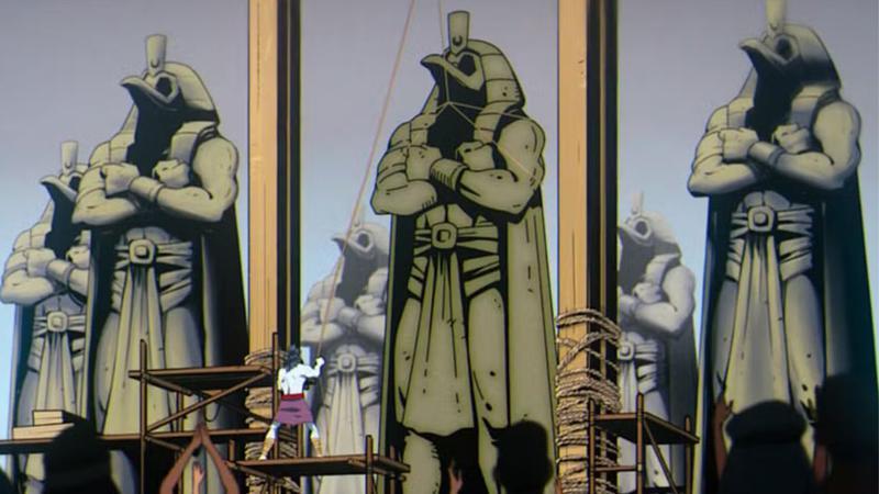 En Sabah Nur raising a Khonshu statue in X-Men '97.
