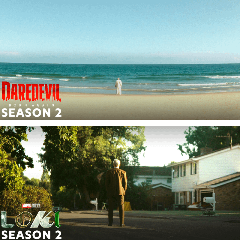 Daredevil Born Again Season 2 and Loki Season 2, Kingpin and Mobius final shots.
