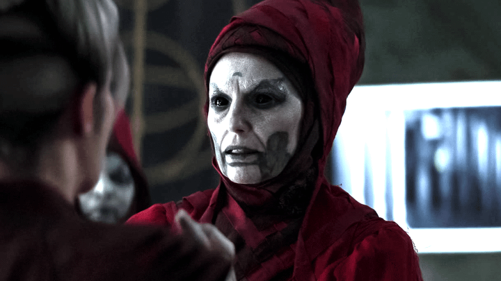 Claudia Black as Nightsister Klothow in Ahsoka Season 1.