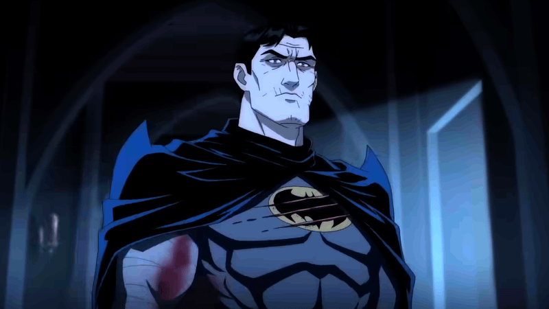 Bruce Wayne with a tired look on his face.