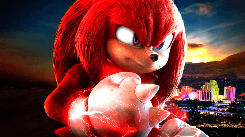 Knuckles with electricity coming from his fists in Knuckles