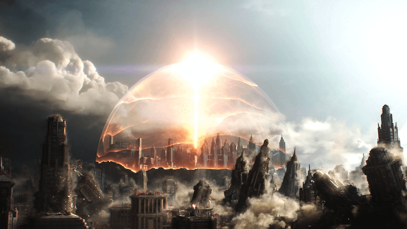 Krypton with a shield over it in 'Supergirl.'