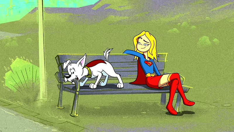 Krypto and Supergirl in Krypto Saves the Day!