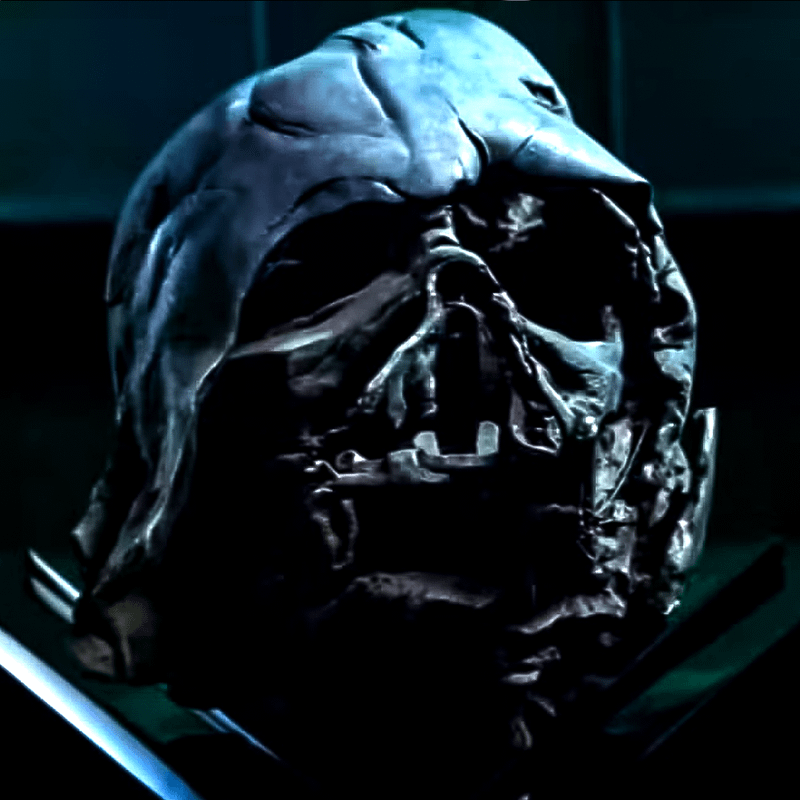 Darth Vader's mask from The Force Awakens.