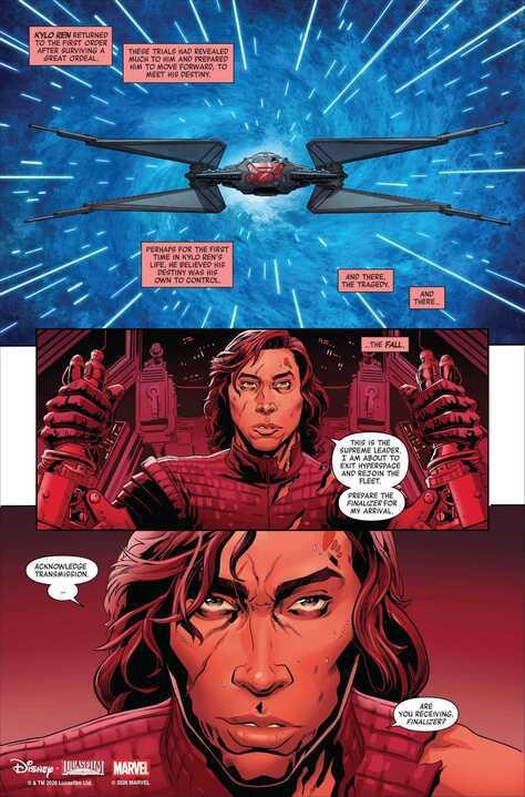 A panel from The Fall of Kylo Ren Issue 1.