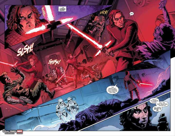 A panel from The Fall of Kylo Ren Issue 1.