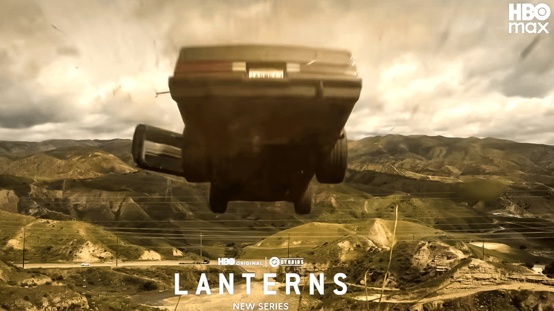 A car launching off a cliff in Lanterns.