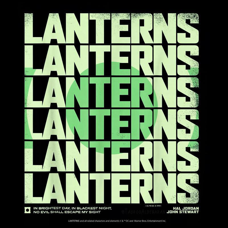 Promotional art featuring the DC Studios Lanterns logo.