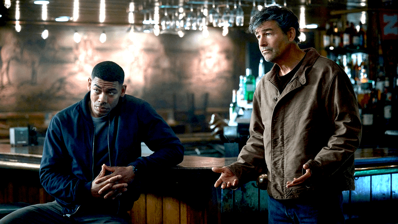 Aaron Pierre's John Stewart and Kyle Chandler's Hal Jordan.