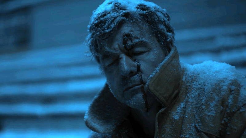 Kyle Chandler as Hal Jordan frozen in 'Lanterns' Episode 1.