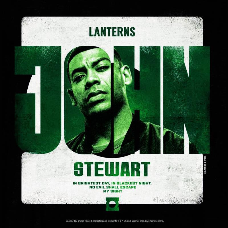 Aaron Pierre's John Stewart in new Lanterns poster.