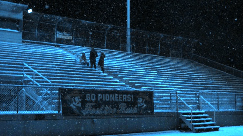 snowy stadium in 'Lanterns' Episode 1.