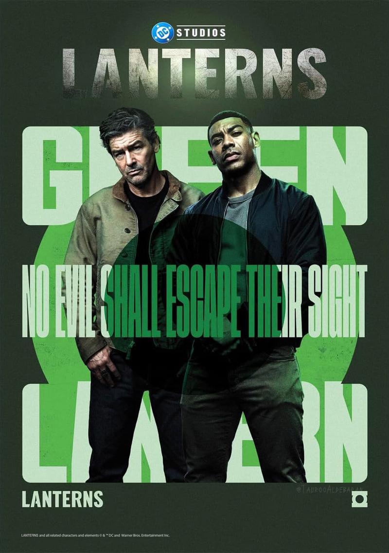 Hal Jordan and John Stewart pose against each other in promo art.