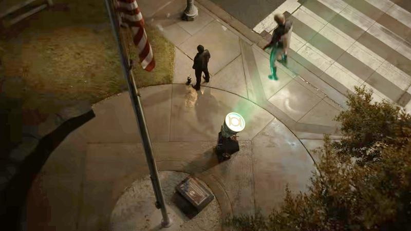 Guy Gardner and John Stewart at Green Lantern Signal in Lanterns.