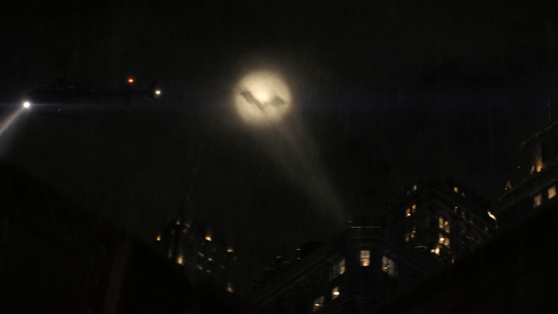 The Bat-signal in The Batman.