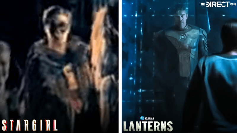 Green Lantern suit from 'Stargirl,' Kyle Chandler as Hal Jordan in Green Lantern suit in 'Lanterns.'