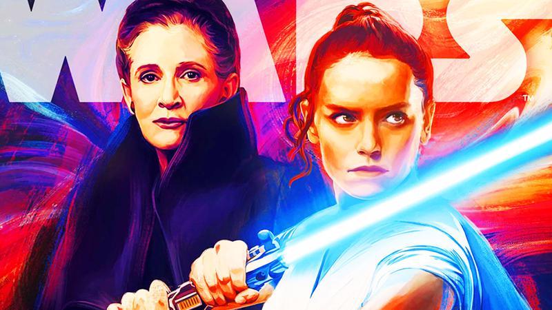 Rey Skywalker and Leia Organa on the cover of Star Wars: Legacy.