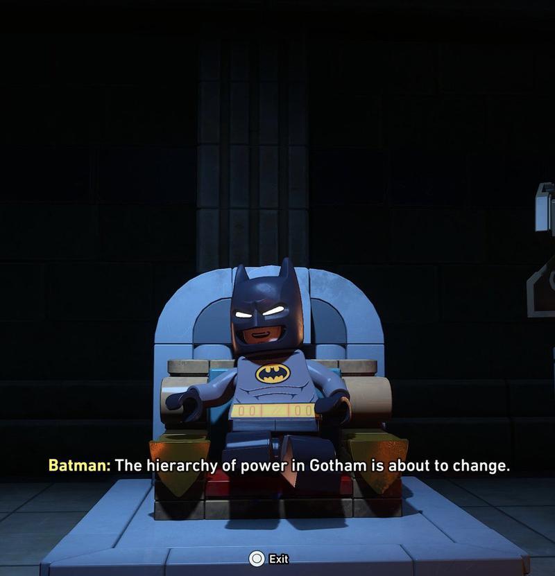LEGO Batman Black Adam joke in LEGO Batman: Legacy of the Dark Knight.