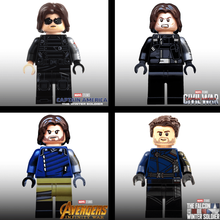 Bucky Barnes LEGO Minifigures.