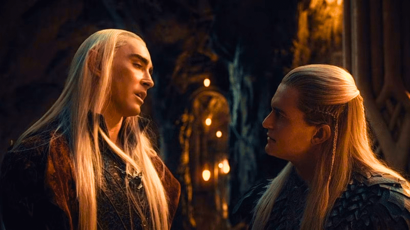 Thranduil and Legolas in The Hobbit.