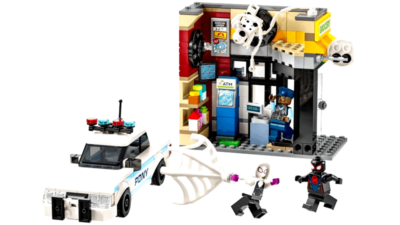 Spider-Verse: Miles Morales vs. The Spot LEGO set.