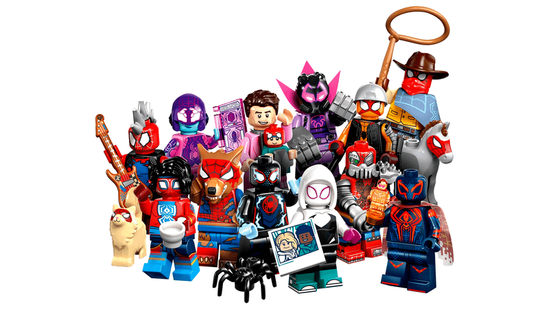 Spider-Man: Across the Spider-Verse minifigures.