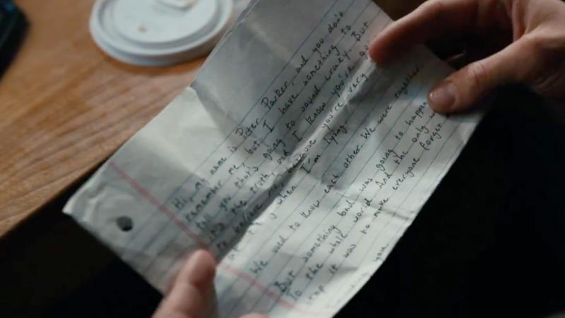 Peter's letter to MJ as seen in the Spider-Man: Brand New Day trailer.