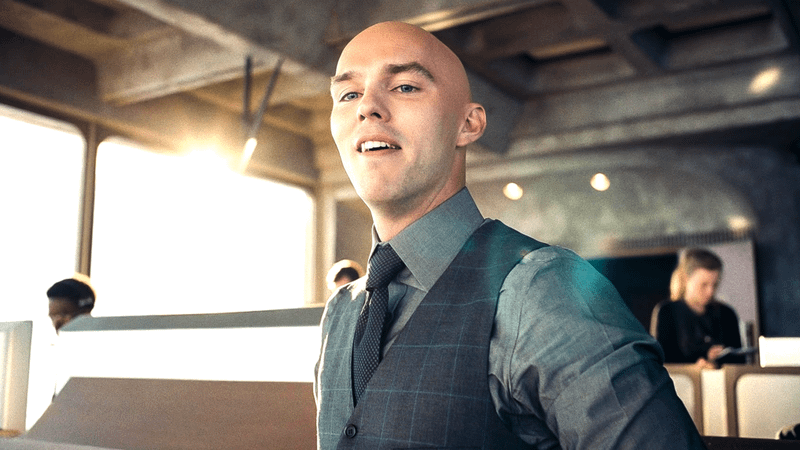 Lex Luthor smiling in Superman.
