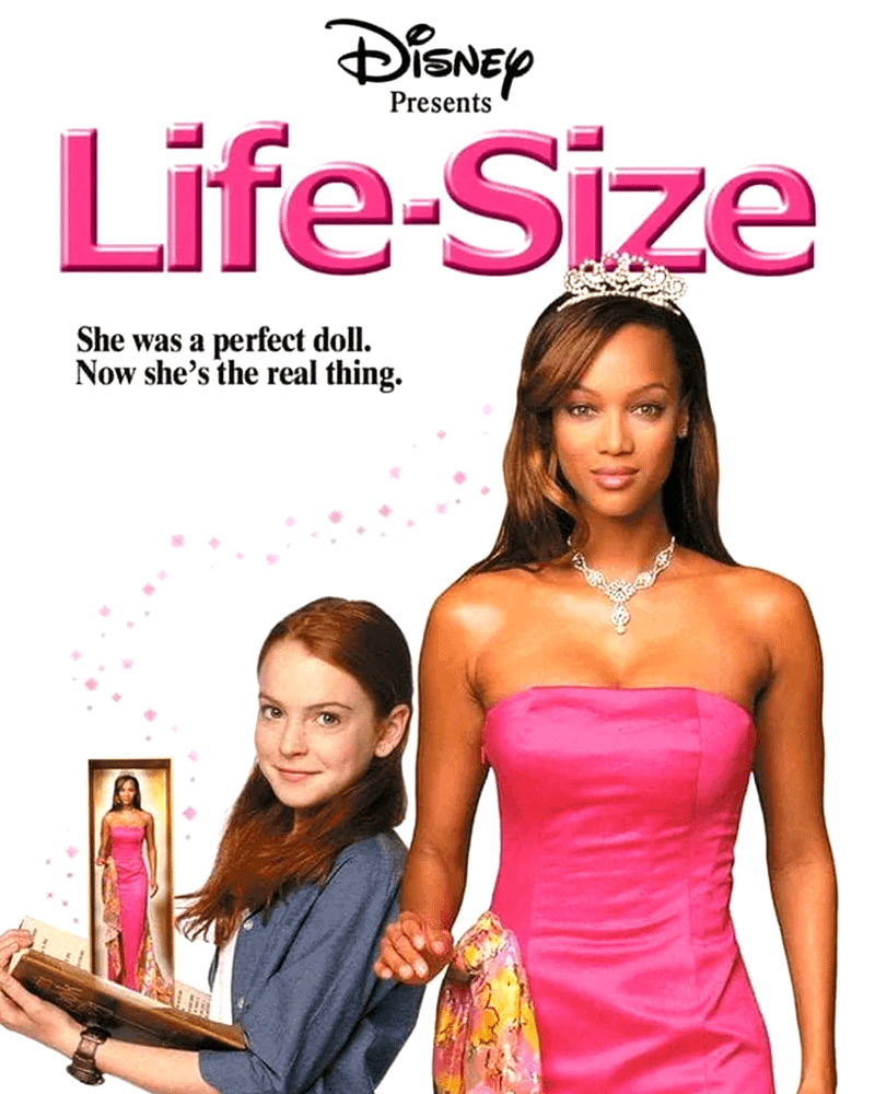 Lindsay Lohan and Tyra Banks on the Live-Size poster