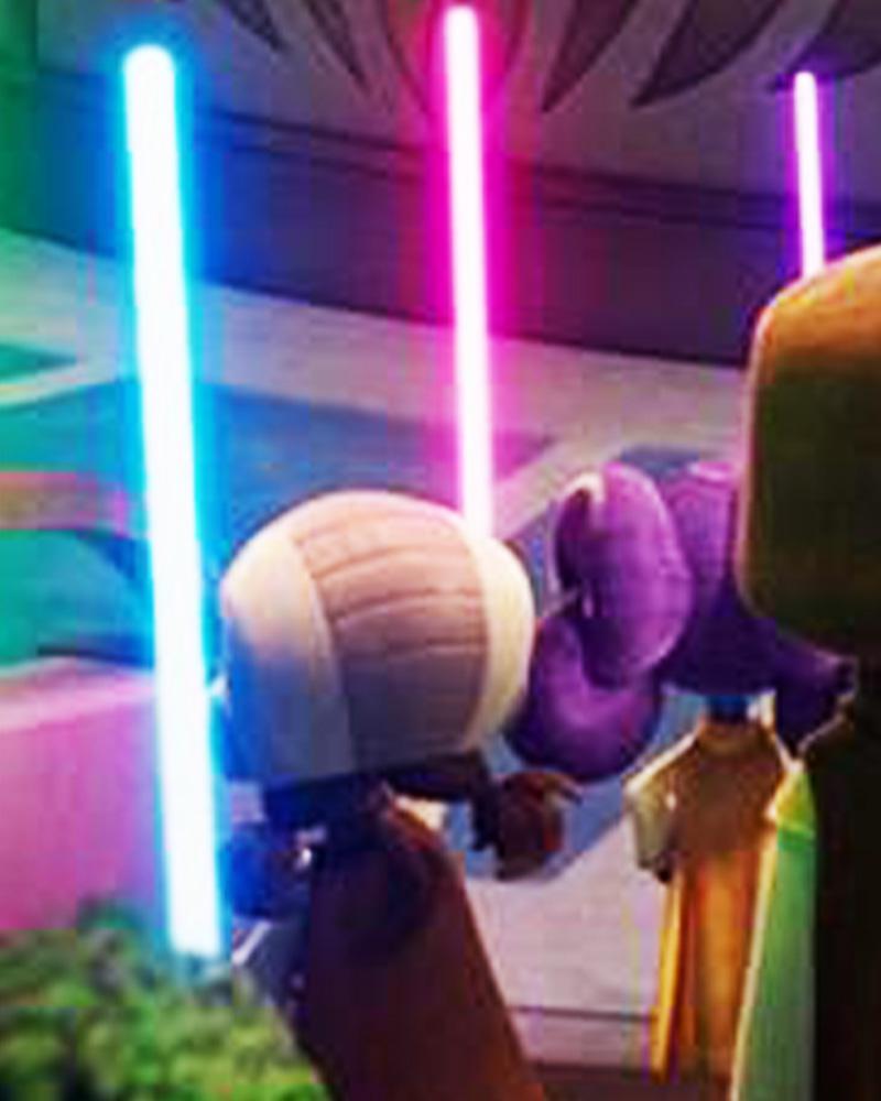 Pink lightsaber in Young Jedi Adventures