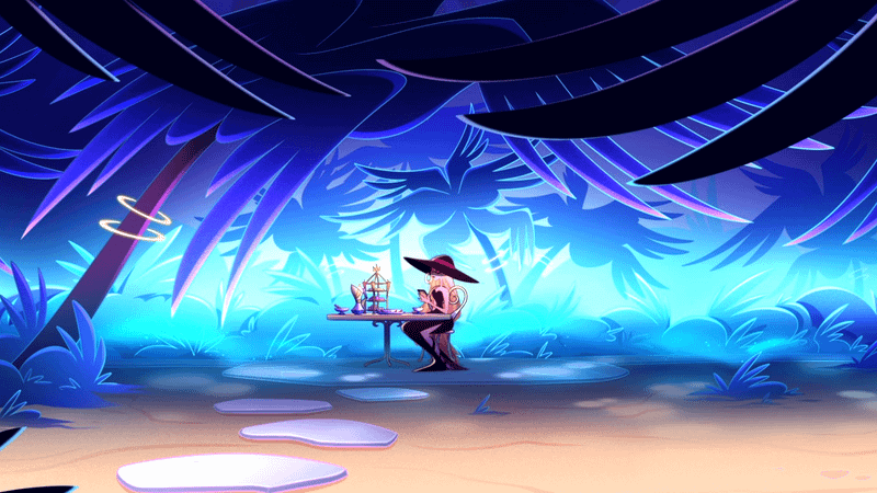 Lilith sitting at a table in Hazbin Hotel Season 2