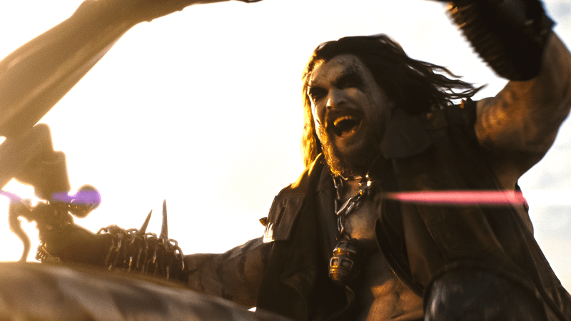 Jason Momoa as Lobo on his motorcycle in 'Supergirl.'