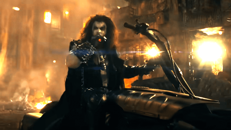 Jason Momoa as Lobo in Supergirl.