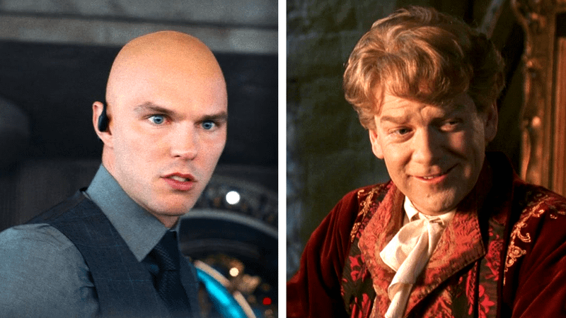 Nicholas Hoult as Lex Luthor in 'Superman,' Kenneth Branagh as Gilderoy Lockhart in 'Harry Potter and the Chamber of Secrets.'