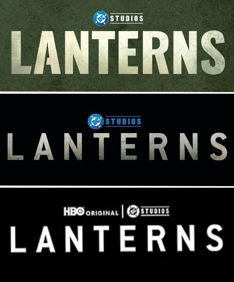HBO DC Studios Lanterns show all logos comparison.