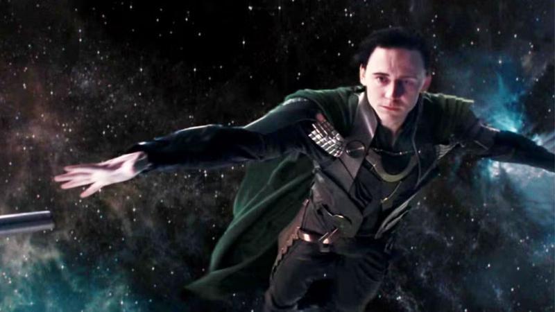 Loki falling into the stars in Thor.