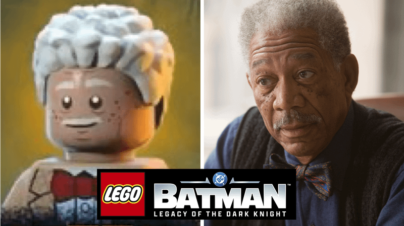 Lego and Morgan Freeman Lucius Fox Side By Side