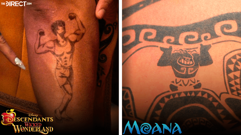 Tattoos in Descendants: Wicked Wonderland & Moana. 