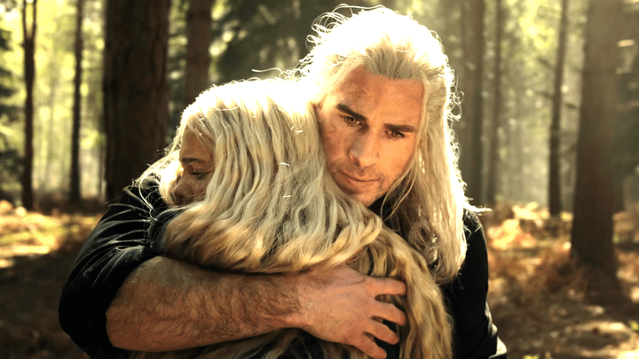 Liam Hemsworth as Geralt and Freya Allen as Ciri