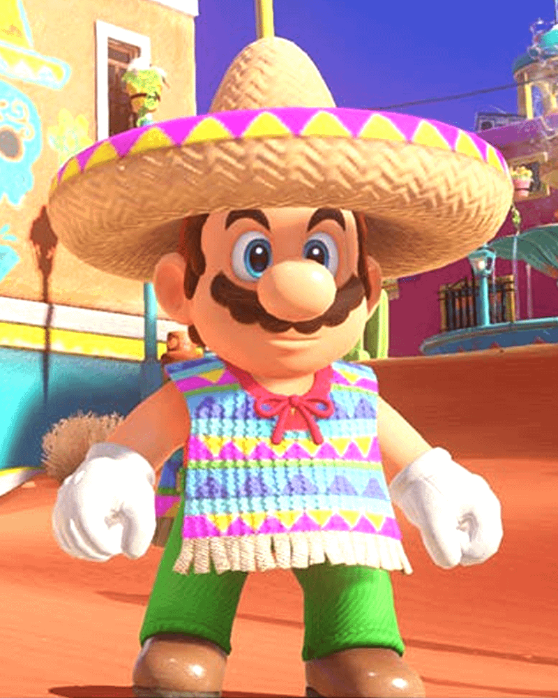 Mario's Sombrero look in Super Mario Odyssey