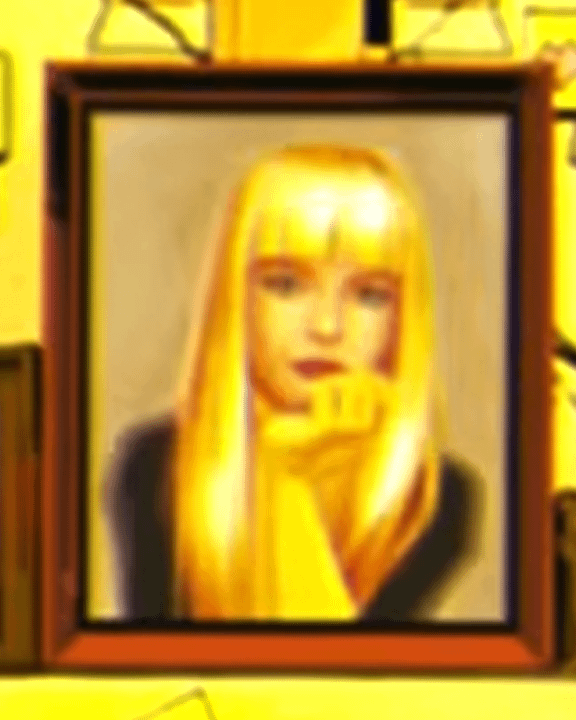Magik's face on a picture in a memorial for fallen heroes.