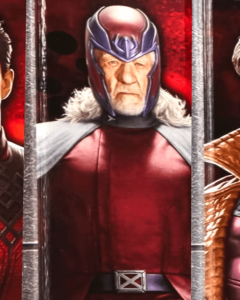 Magneto wearing his comic accurate X-Men costume.