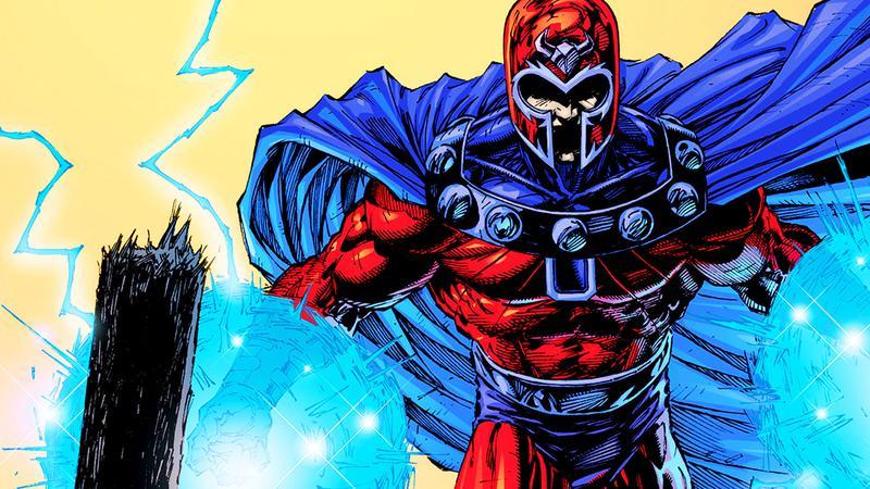 Magneto from Marvel Comics using his magnetism powers.