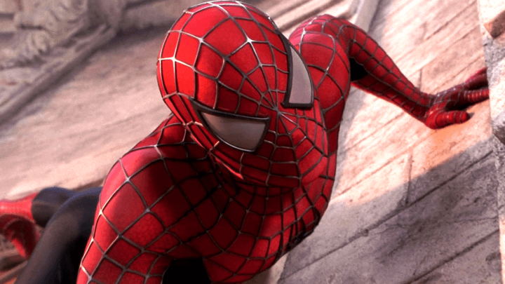 Tobey Maguire as Spider-Man.