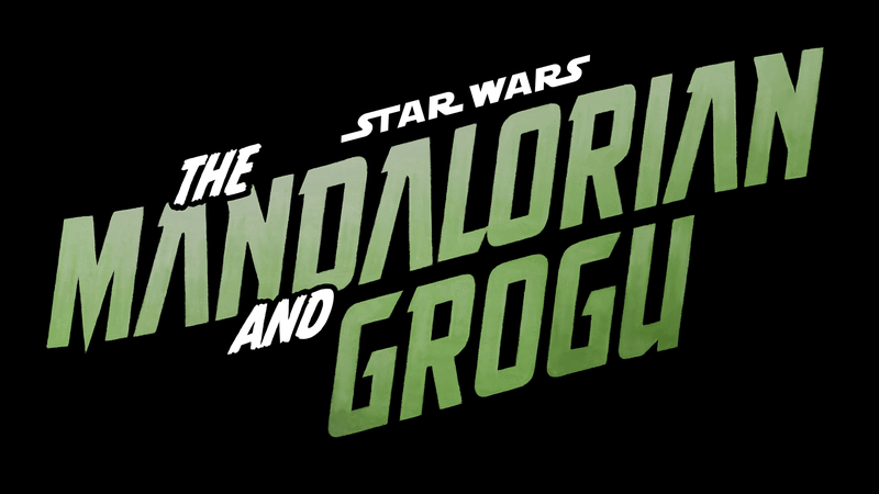 The new curved The Mandalorian & Grogu logo