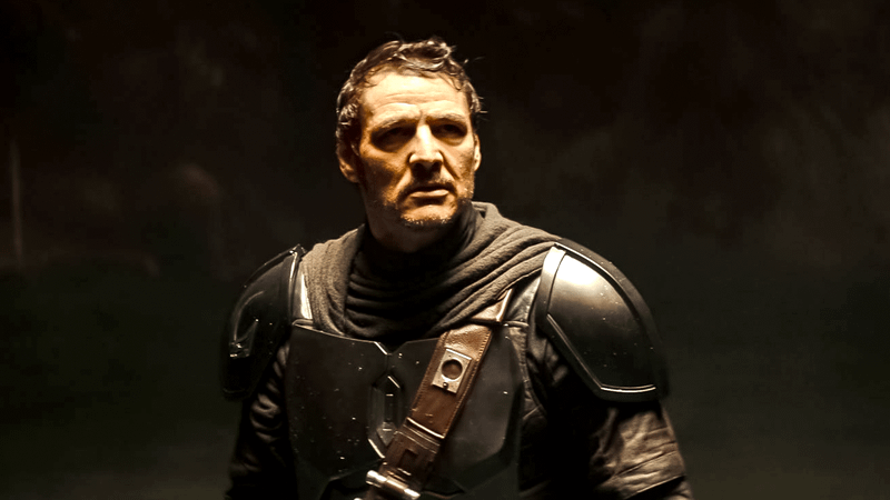 Pedro Pascal as Din Djarin in The Mandalorian & Grogu.