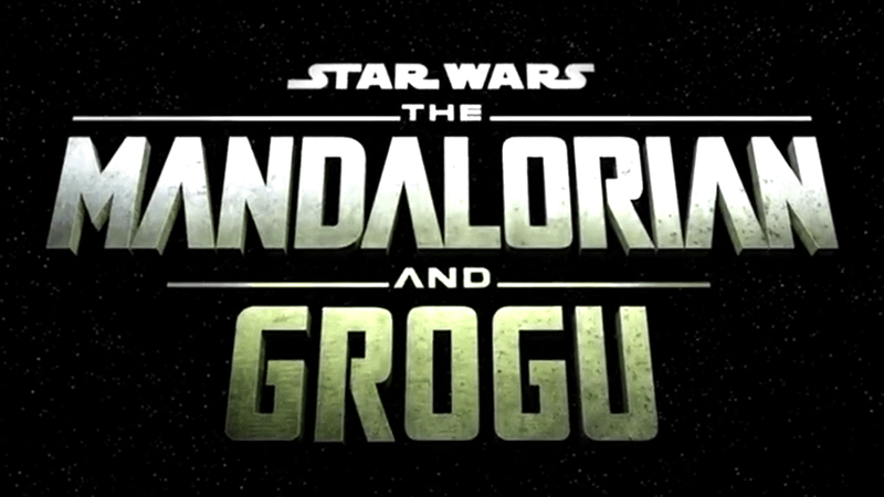 The original straight-across The Mandalorian & Grogu logo